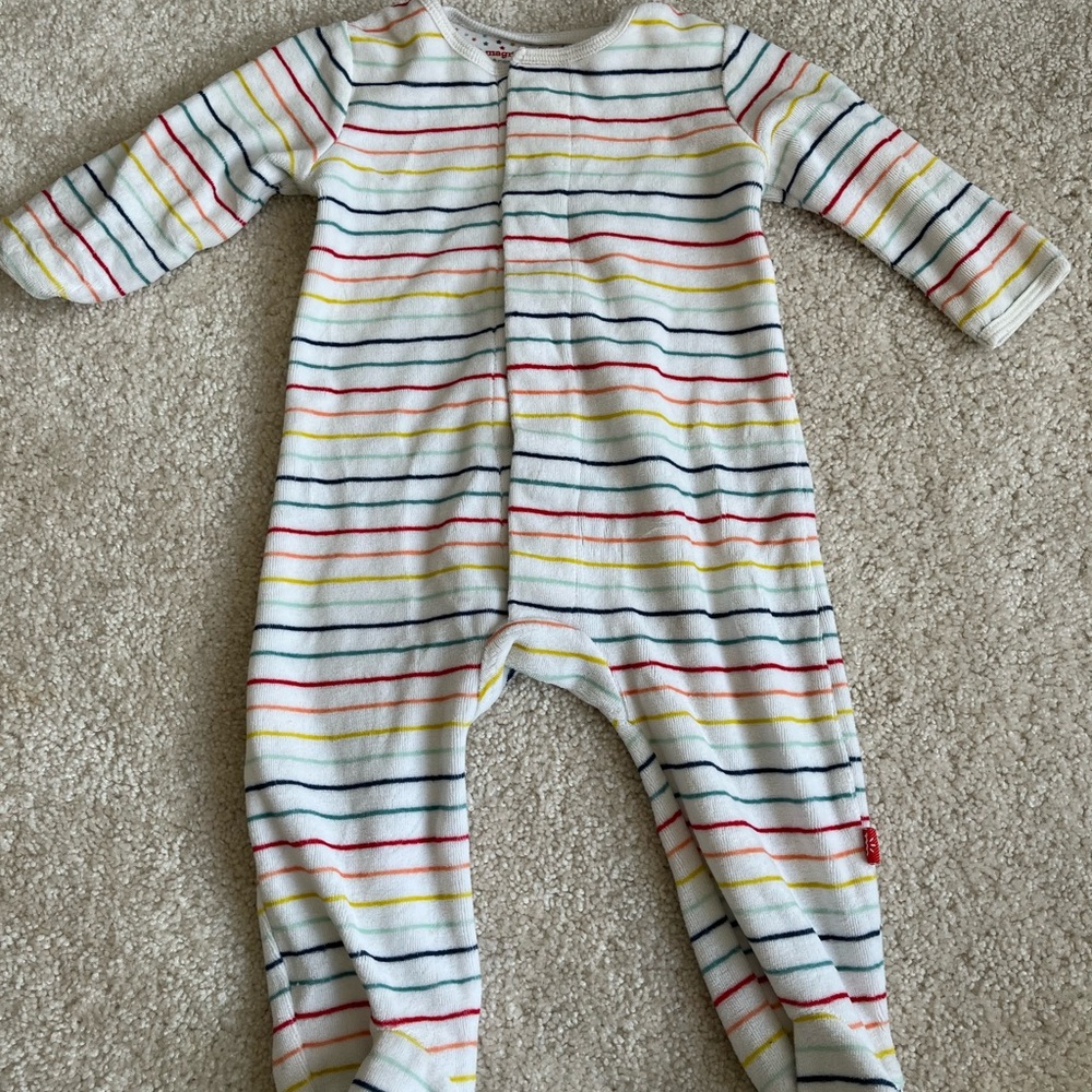 Magnetic Me - Striped Baby Pajamas 3-6 Months